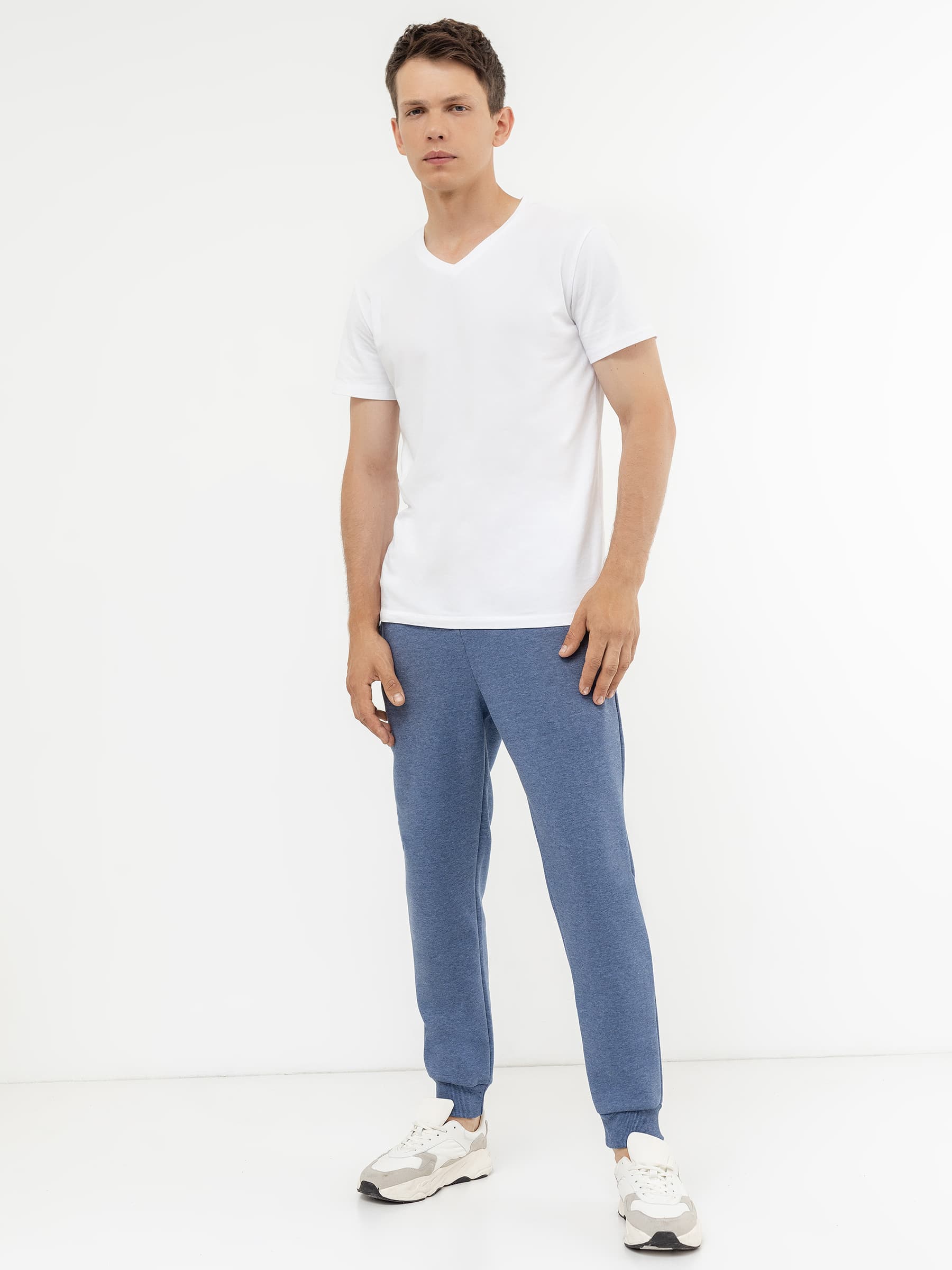 

Утепленные мужские брюки в оттенке "джинсовый меланж", Джинсовый меланж 5548g, 22-2390Ц(мел)-7П