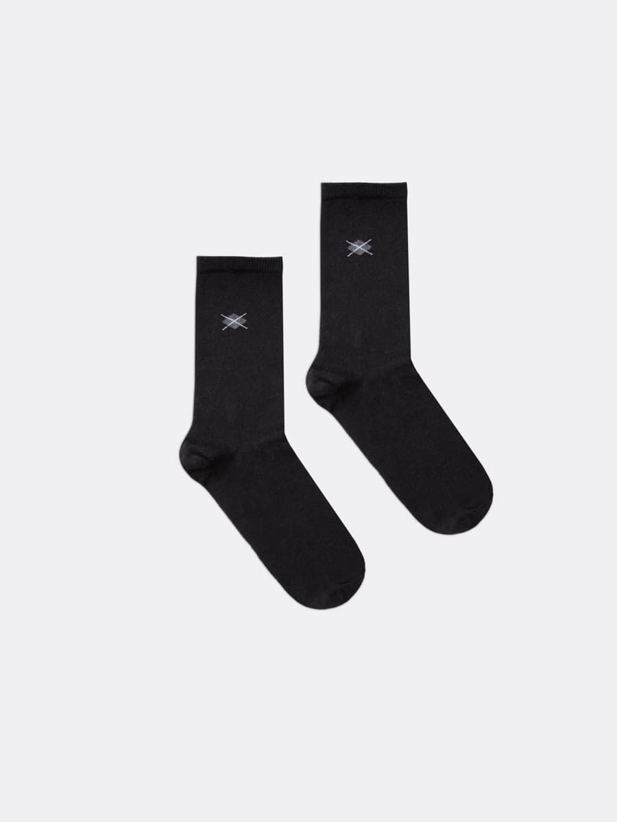

Детские носки с миниатюрным ромбиком, Черный, B4-20430K-3