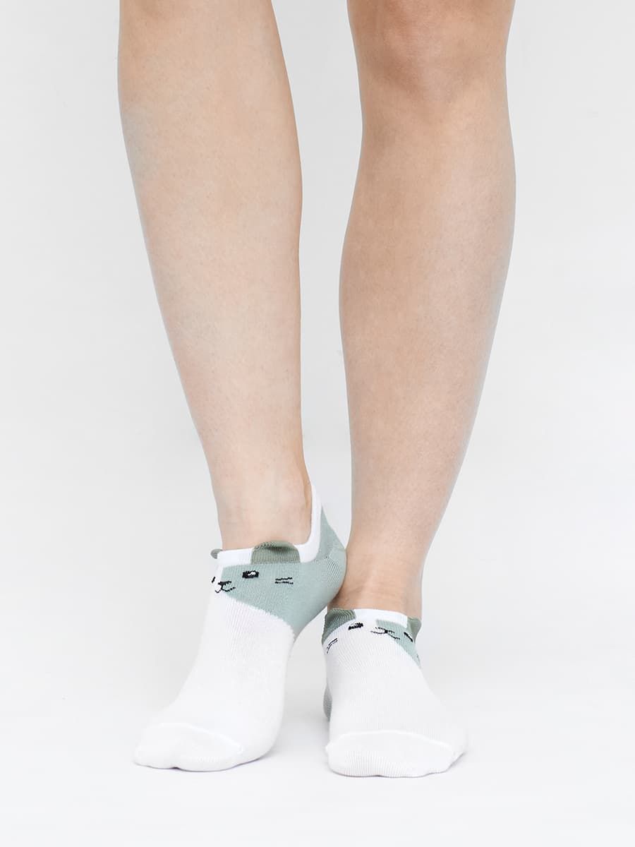 Короткие женские носки с декоративными ушками