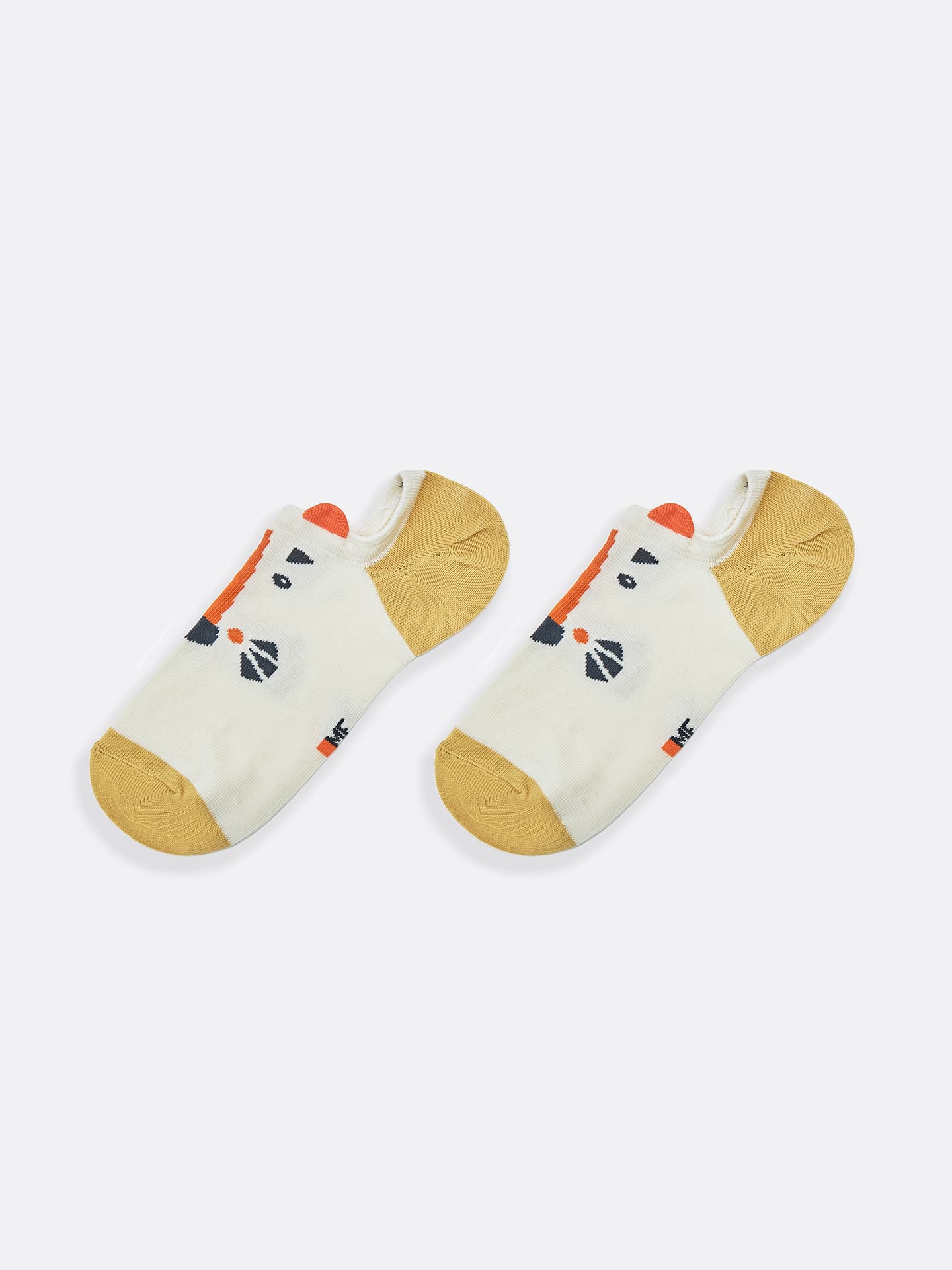 

Детские короткие носки в виде мордочки тигра, Кремовый, B3-22453K